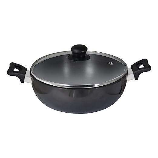 Baltra Induction Base Hard Anodised kadhai 3Ltr with Lid 24 cm Baltra Induction Base Hard Anodised kadhai 3Ltr with Lid 24 cm